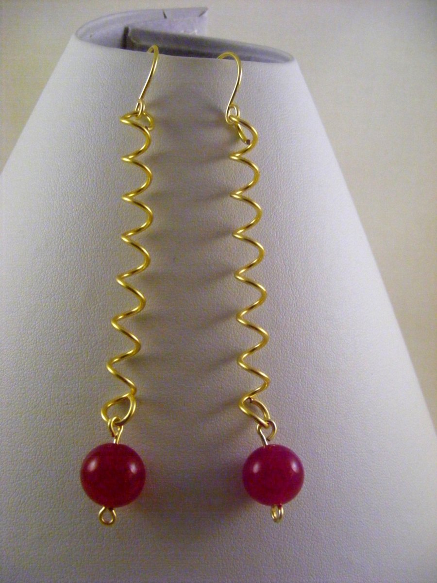 Fuchsia Jade Earrings