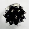 Black Crystal Bead Bling Ring