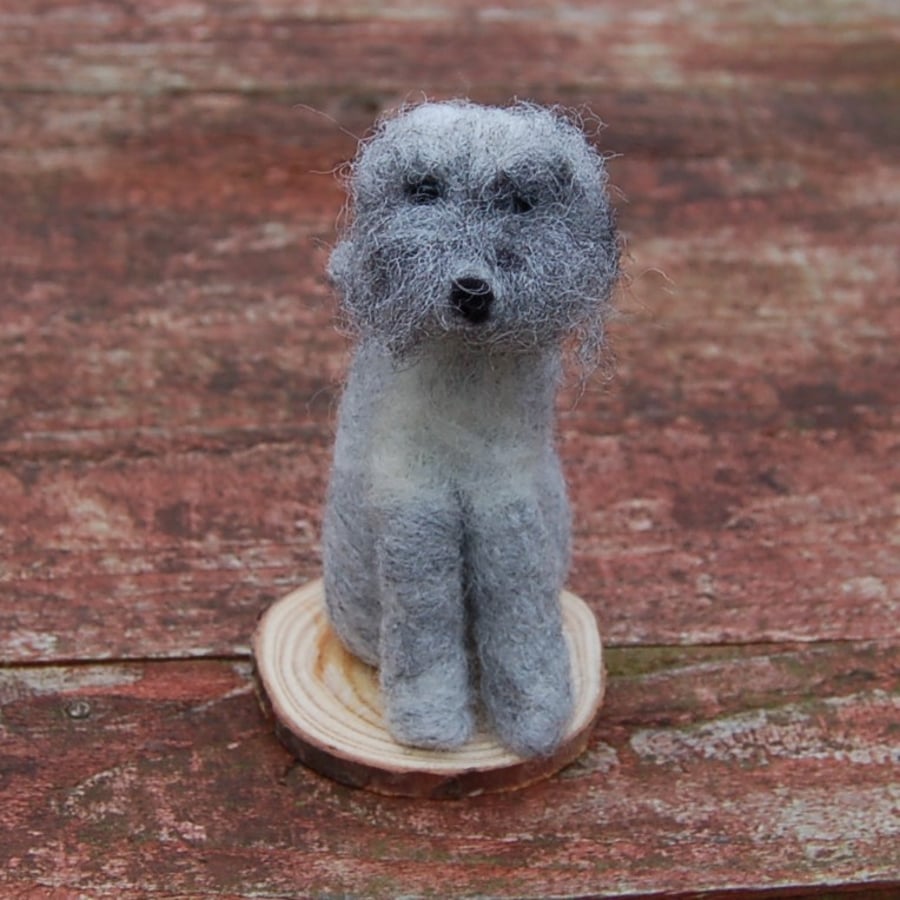 Needle felt wool Dog 4 ins tall, wool dog,  Wolfhound