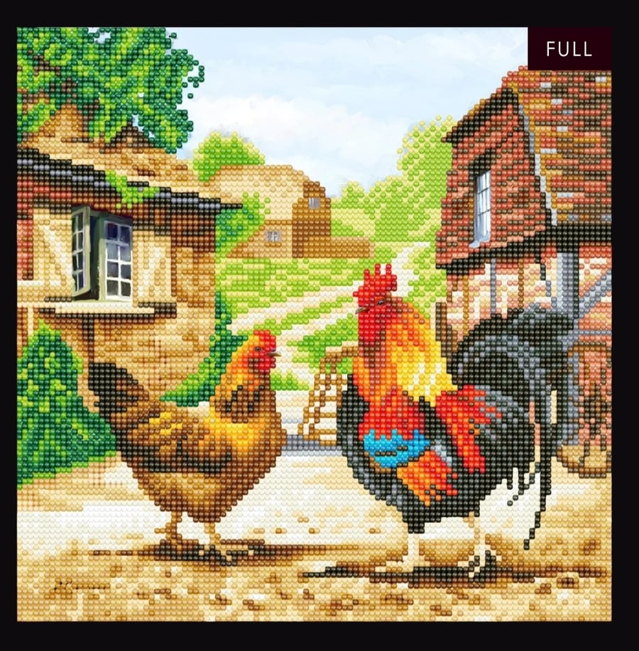 Farmyard 30x30cm crystal art kit