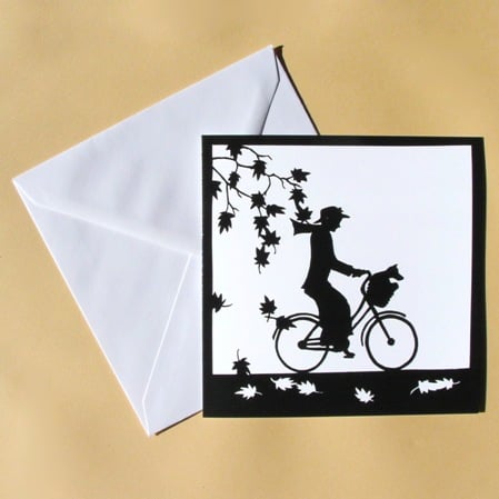 Greetings Card - Blank - Cycling