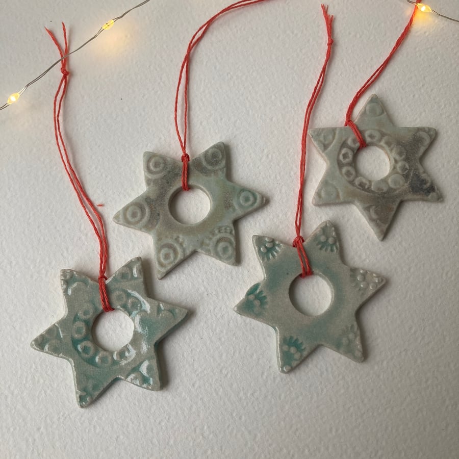 Sets of 4 Stoneware Stars