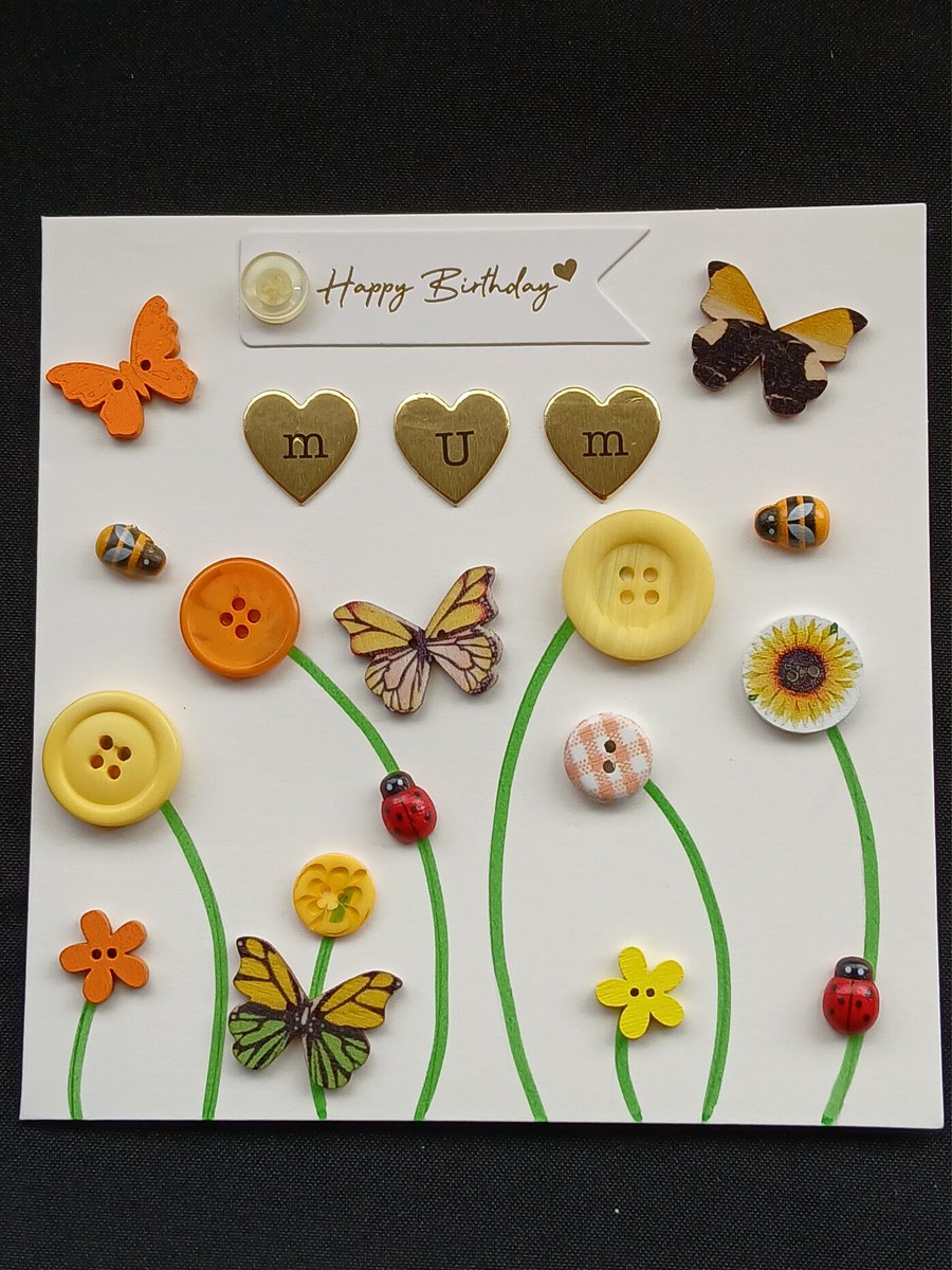 Handmade, mum birthday card 