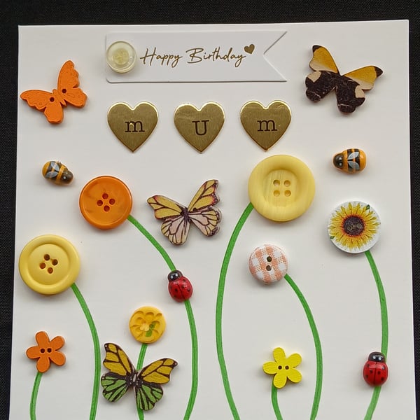 Handmade, mum birthday card 