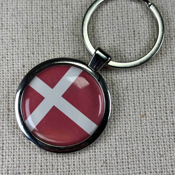 Denmark Flag Keyring