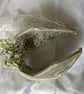 Irene - Ivory 40s Style Bridal Turban Headband With Netting - Image 2