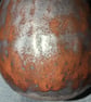 Dark metallic & red handmade pot - Image 4