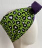 Green Leopard Print Headscarf (self tie)