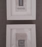 Black Grey Silver White Speckle Geometric Handstitched Small Art Pictures - Image 4
