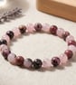 Pink Opal and Rhodonite stretch Bracelet - Image 1