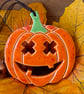 Orange ceramic pumpkin decoration - Image 5