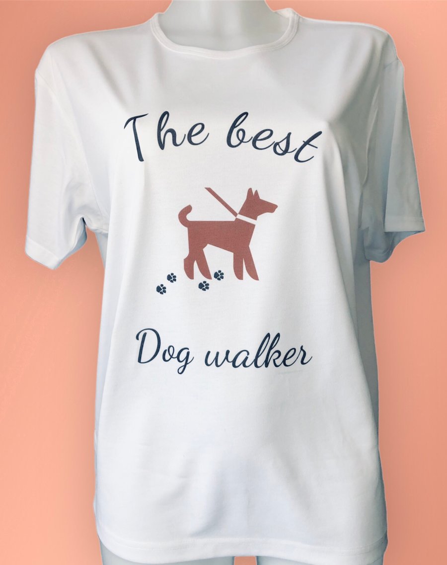 Women’s T-Shirt The Best Dog Walker. T Shirts For Girls For Christmas Birthday