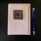 Individually Hand Crafted Embroidered Tapestry Blank Card