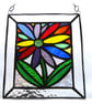 Rainbow Flower Panel Suncatcher Stained Glass Picture 003 - Image 2
