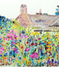 House and Garden Landscape Original Watercolour Painting - Image 1