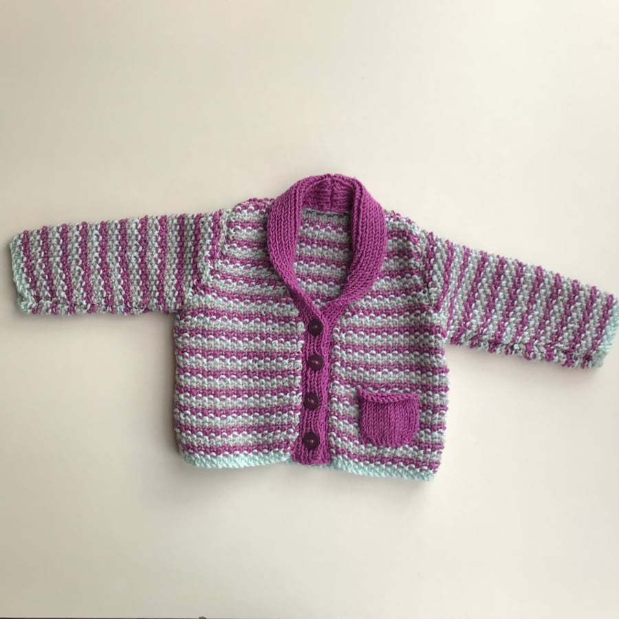 Beautiful and luxurious hand knitted baby jacket