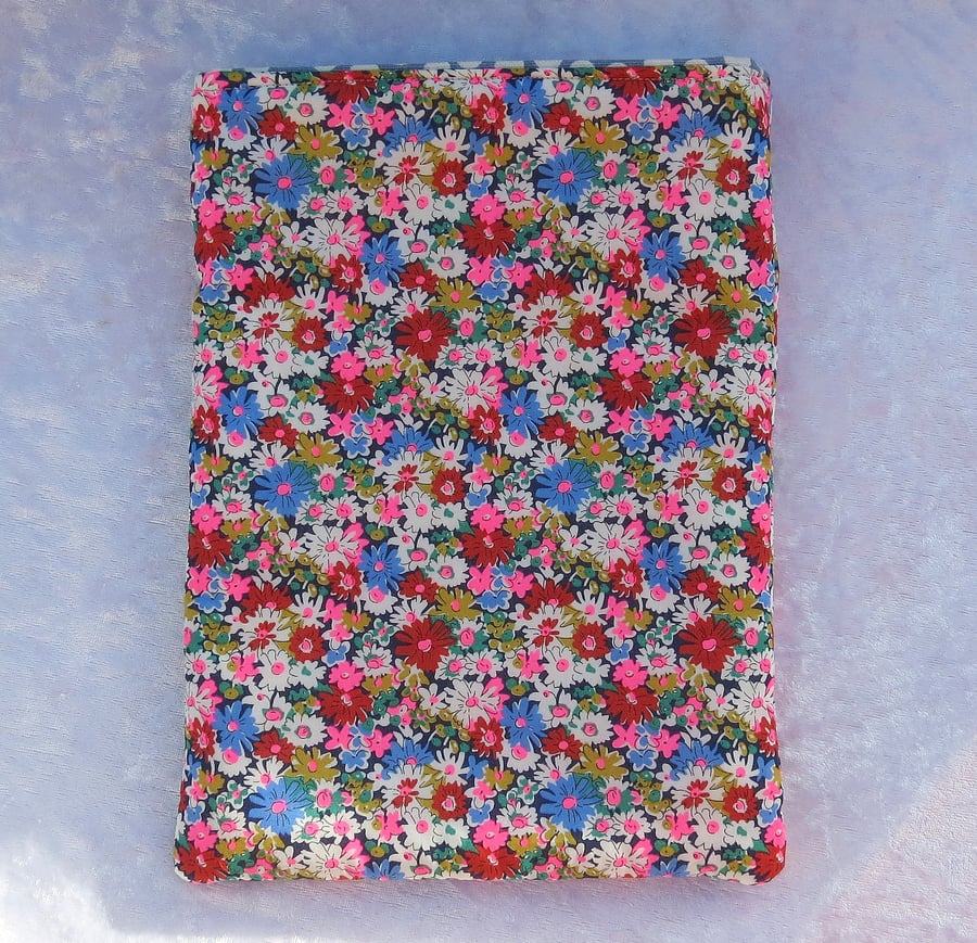 Book sleeve, book cover, Liberty Tana Lawn, size medium, floral