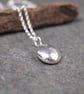 Solid Silver Pebble Pendant, Silver Pebble Necklace, Recycled, Eco-friendly - Image 3