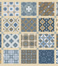 272 - Cross Stitch Pattern: Antique Sampler Textile Squares (PDF Counted Chart) - Image 1