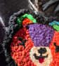 Animal Crossing Stitches inspired Punch Needle Bag Charm - Image 2