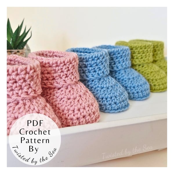 Crochet Baby Booties Pattern – Beginner Friendly Newborn to 6 Months
