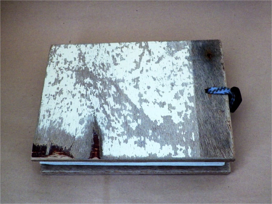 Driftwood Book & Handmade Mango-Leaf Paper- AWD-00017