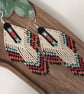 Handmade Miyuki Bead Fringe Earrings in a Native American Inspired Design - Image 3