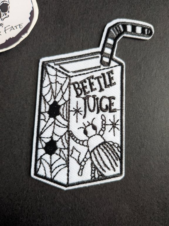 Beetlejuice - Embroidered Iron on Patch