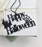 Glitter Halloween Gift Tag, Decorative Spooky Bat Spiderweb Embellishment