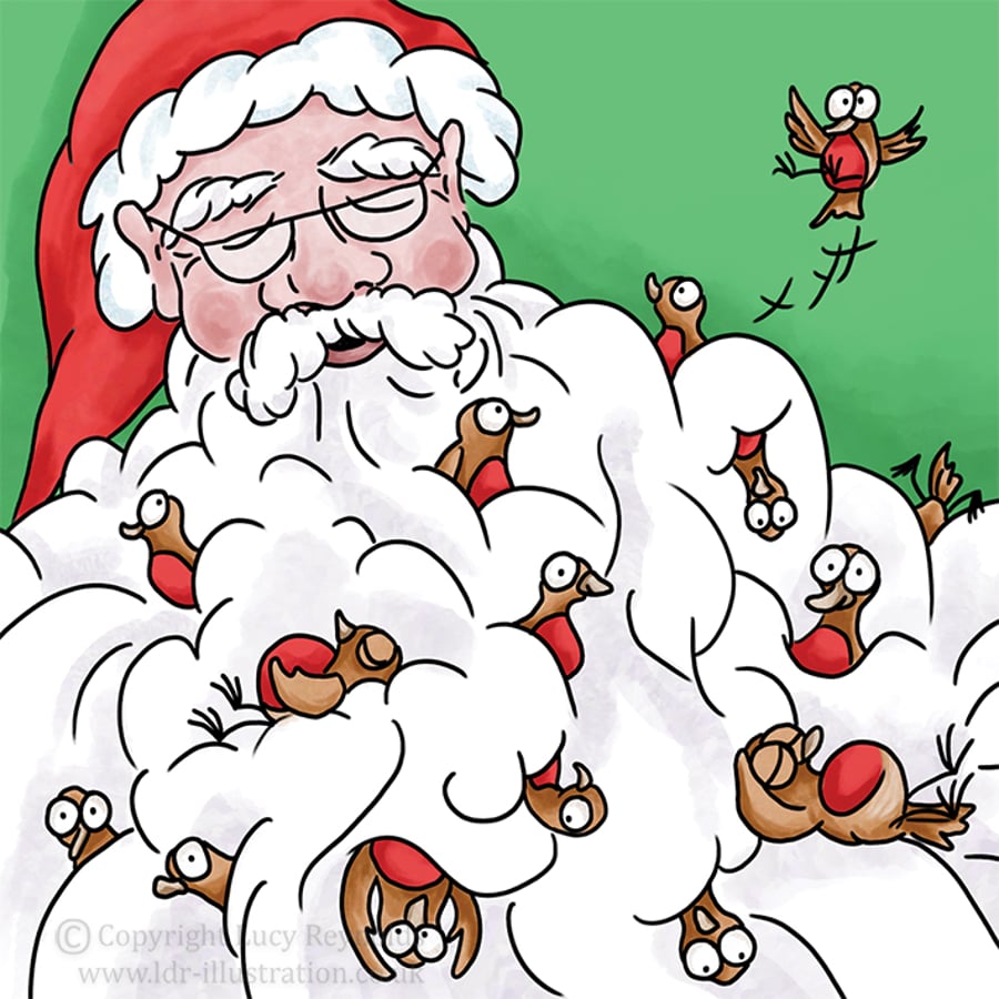 Pack of 12 Santa's Beard Cards