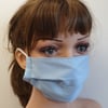 Light blue cotton face mask