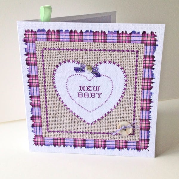 SALE Greeting Card,New Baby Card,Handmade Card