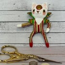 David Bowie Cat Miniature Art Doll