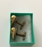 Faux Taxidermy Crow Raven Bird Skull Bronze Cufflinks - Image 5