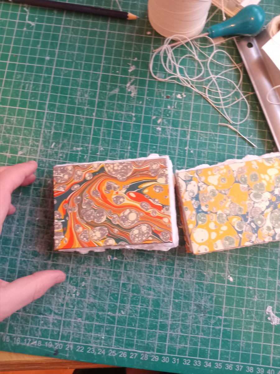 A7 watercolour mini sketchbook coptic stitch cotton rag paper