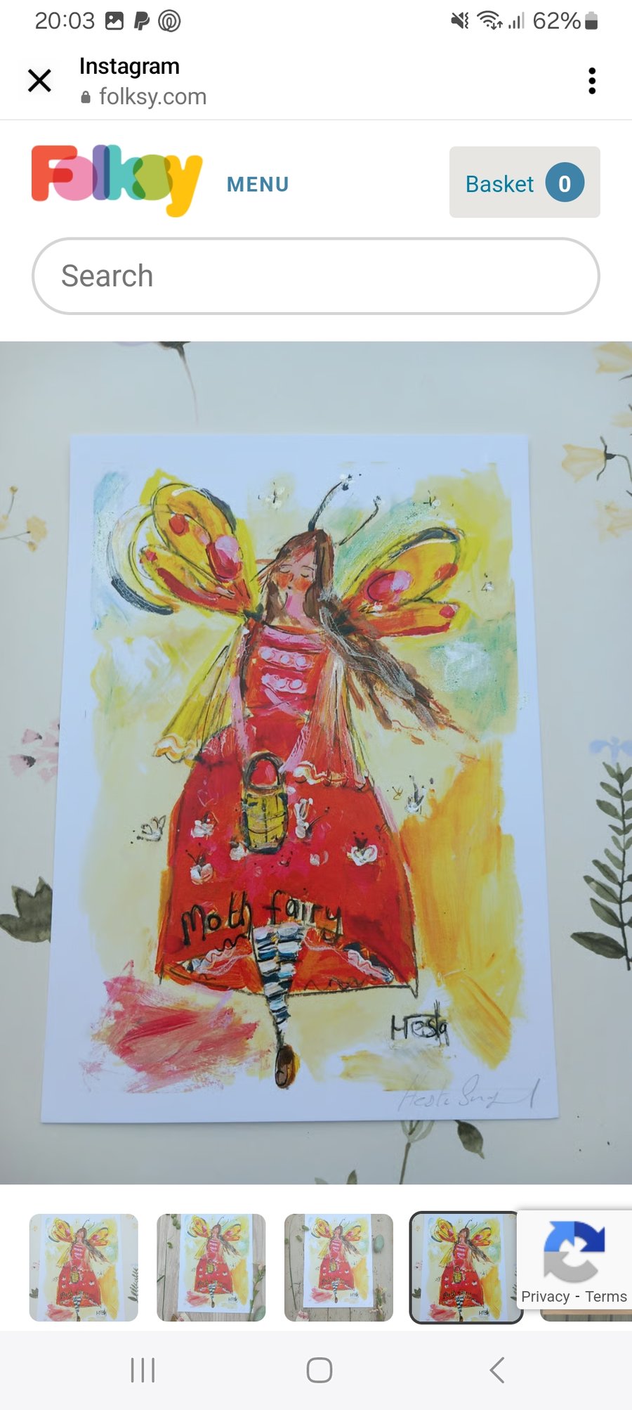 Girl holding moth fairy a5 embellished print. 'Winter solstice '