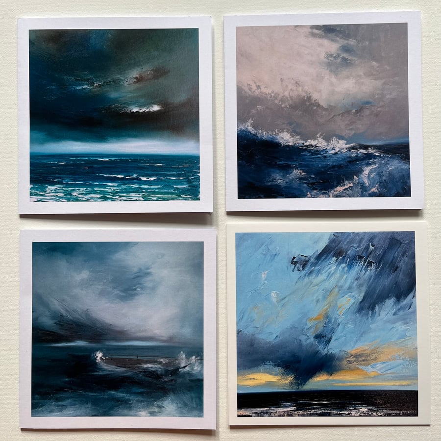 Pack of 4 Art Cards - Stormy Days Pack
