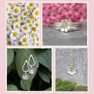 Beautiful bundle - sterling silver daisy jewellery set