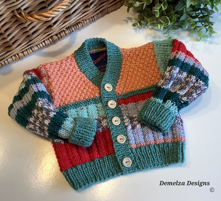 Luxury Baby Hand Knitted Cardigan  9 - 18 months size