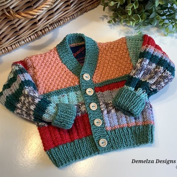 Luxury Baby Hand Knitted Cardigan  9 - 18 months size