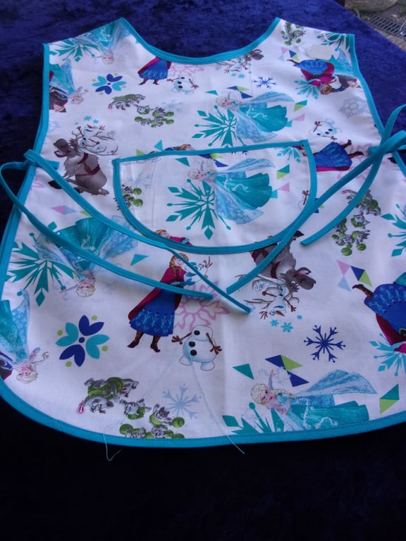 Childs Tabard Apron with Characters from Frozen 2