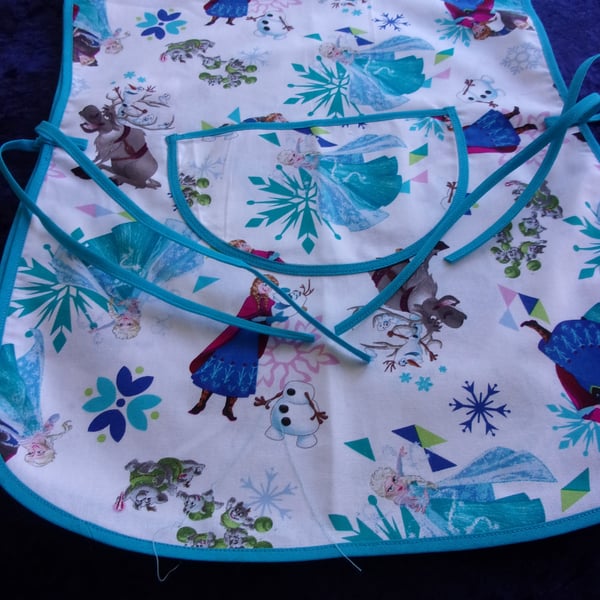 Childs Tabard Apron with Characters from Frozen 2