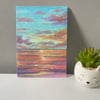 Acrylic sunset painting canvas seascape