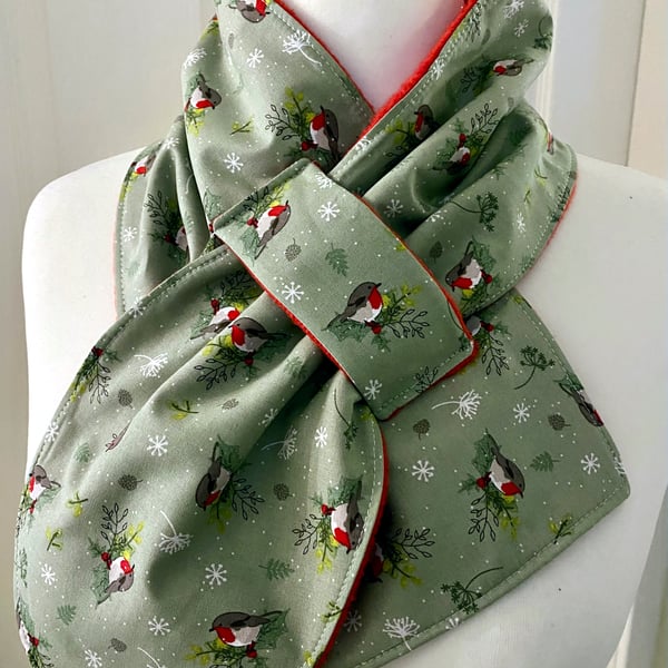 Neck warmer Scarf - neck gaiter - cowl - snood - Fleece Lined - Adult size 