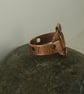 Solar Cross Adjustable Unisex Rustic Copper Thumb Finger Ring - Image 6