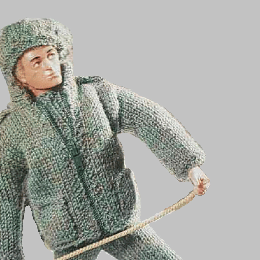VINTAGE KNITTING PATTERN PDF Girl and Male Doll Outfits