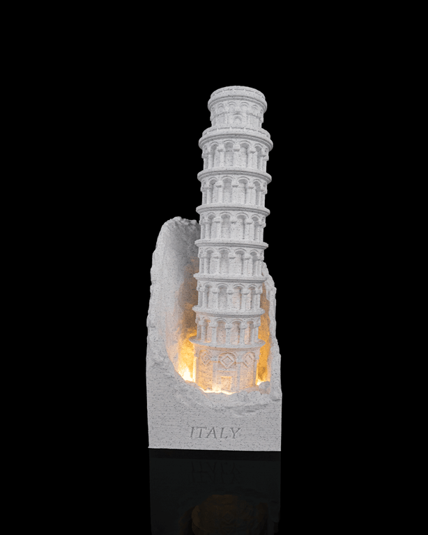 Leaning Tower of Pisa USB Lamp – 25cm 3D Printed Italy Souvenir Night Light, War