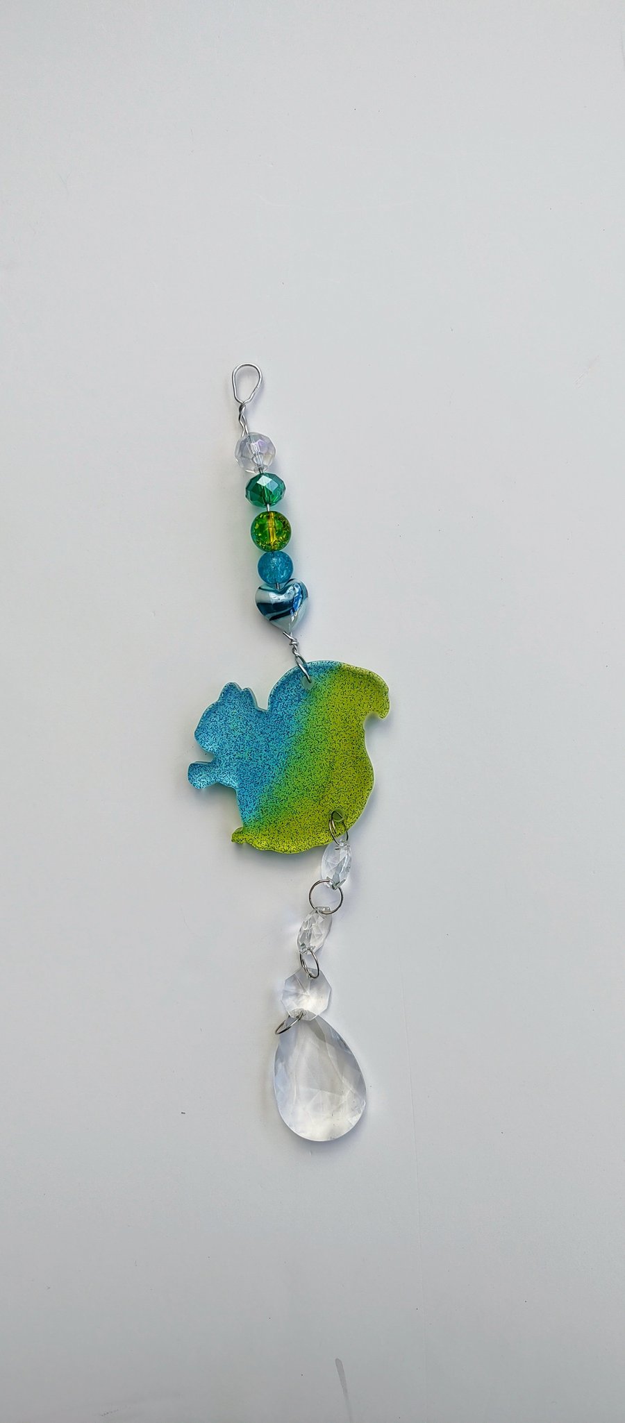 Sparkly Resin Sun Catcher Decoration - Squirrel