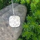 Handmade Sterling Silver 925 Stamped Mandala Pendant Necklace & Chain