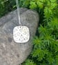 Handmade Sterling Silver 925 Stamped Mandala Pendant Necklace & Chain